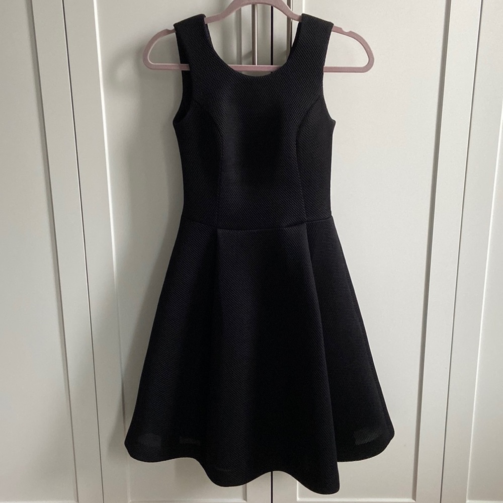 Pink Tartan black fit and flare dress